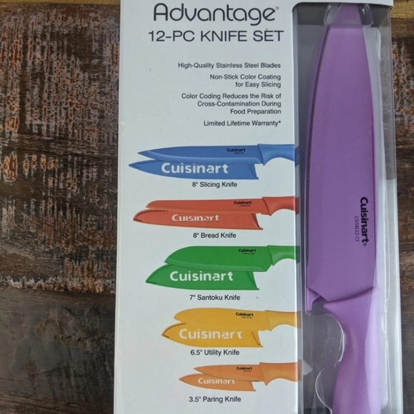 Cuisinart Advantage 12- Piece Knife Set Rainbow - Picture 2 of 9